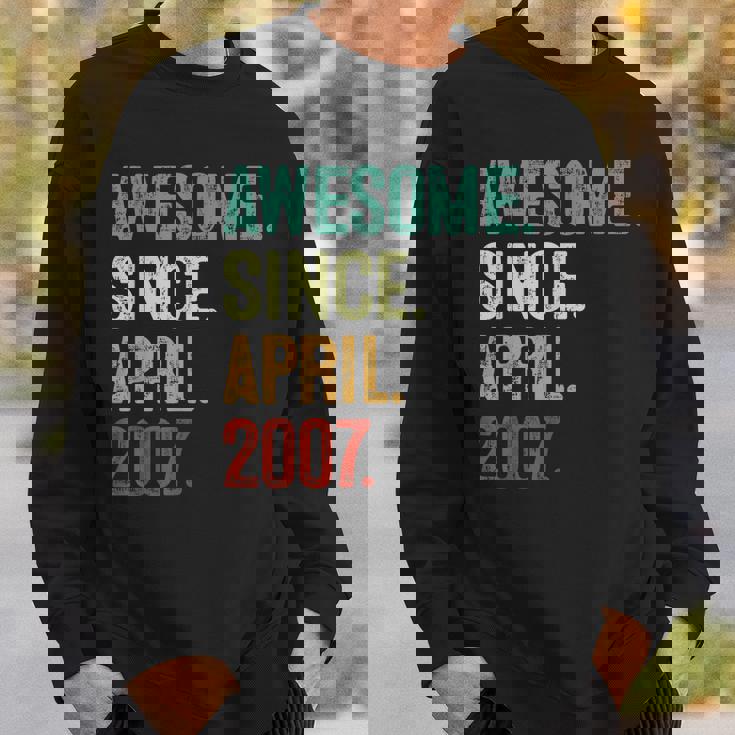 16 Years Old Awesome Since April 2007 16Th Birthday Sweatshirt Gifts for Him