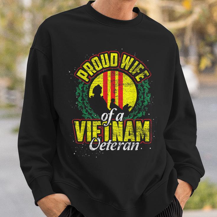 Proud Wife Of A Vietnam Veteran Veterans Day  Men Women Sweatshirt Graphic Print Unisex