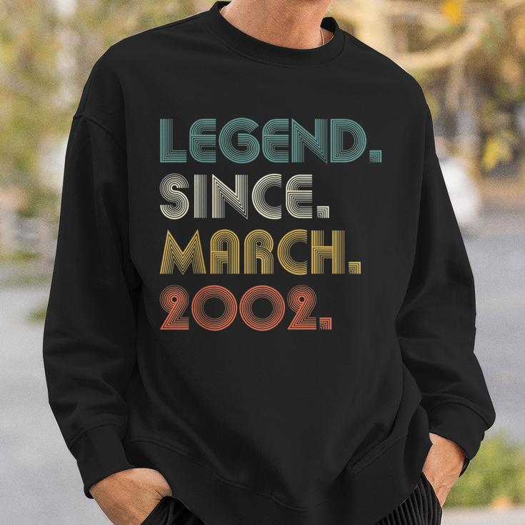 21 Years Old Legend Since March 2002 21St Birthday Gifts Sweatshirt Gifts for Him