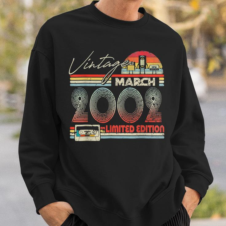 21St Birthday March 2002 Vintage Cassette Limited Edition Sweatshirt Gifts for Him