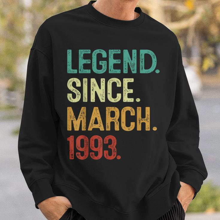 30 Years Old Legend Since March 1993 30Th Birthday Sweatshirt Gifts for Him