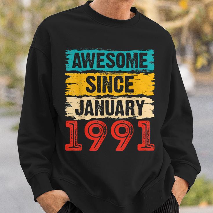 32 Year Old Awesome Since Januar 1991 32 Geburtstag Geschenke Sweatshirt Geschenke für Ihn