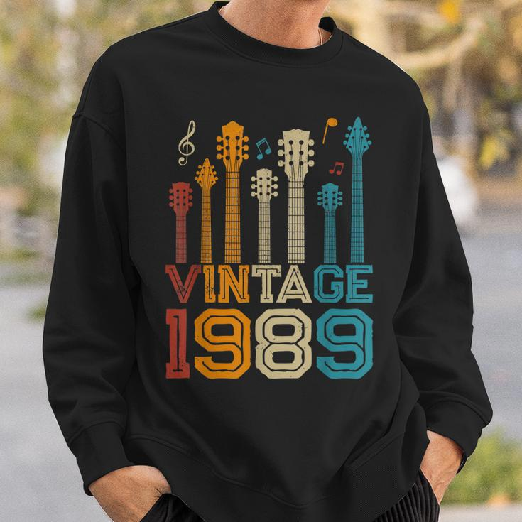 34Th Birthday Gifts Vintage 1989 Guitarist Guitar Lovers Sweatshirt Gifts for Him