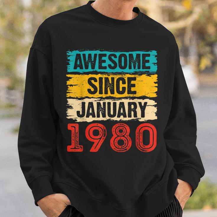 43 Year Old Awesome Since Januar 1980 43 Geburtstag Geschenke Sweatshirt Geschenke für Ihn