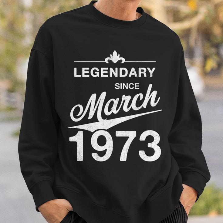 50 Geburtstag 50 Jahre Alt Legendär Seit März 1973 V3 Sweatshirt Geschenke für Ihn