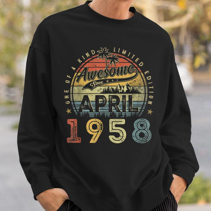 65 Year Old Awesome Since April 1958 65Th Birthday Sweatshirt Gifts for Him
