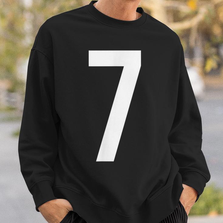 7 Zahlen Buchstaben Symbol Alphabet Initiale Sweatshirt Geschenke für Ihn