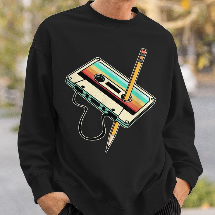 80S 90S Retro Party Costume Nostalgia Cassette Sweatshirt Gifts for Him