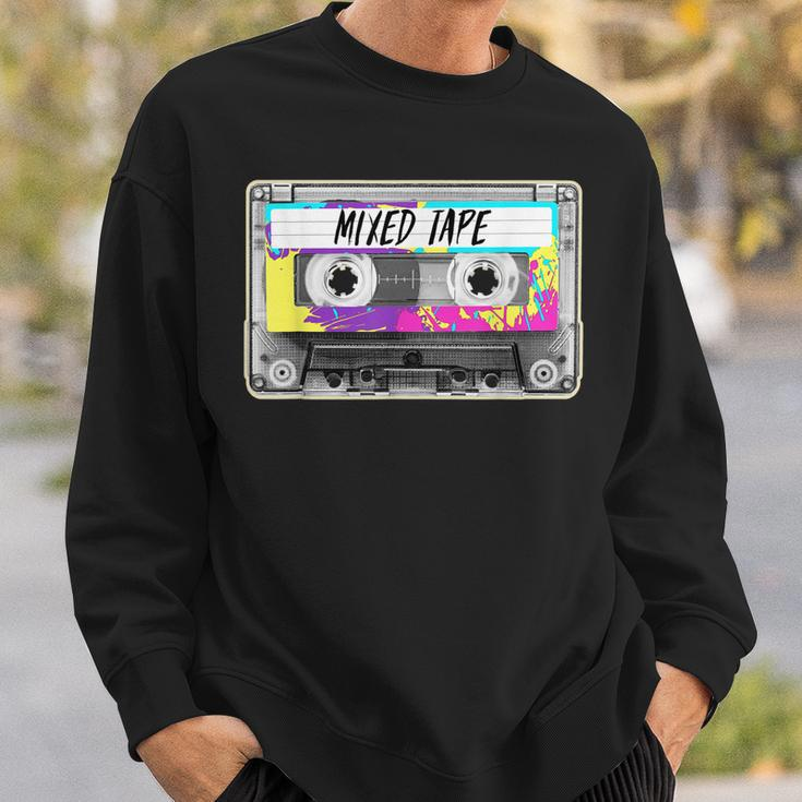 80S Paint Splash Cassette Tape Vintage Mix Tape Sweatshirt Gifts for Him