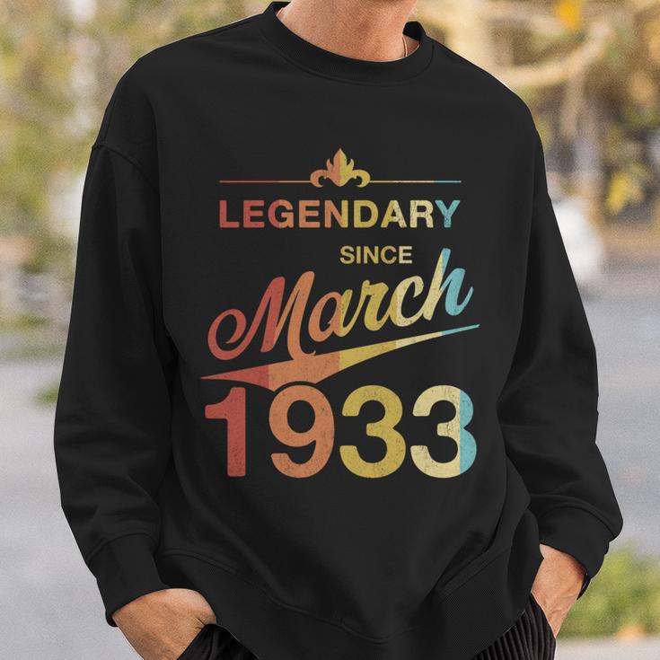 90 Geburtstag 90 Jahre Alt Legendär Seit März 1933 V4 Sweatshirt Geschenke für Ihn