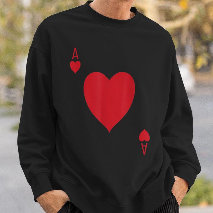 Ace Of Hearts Deck Of Cards Matching Halloween Costume Sweatshirt Gifts for Him