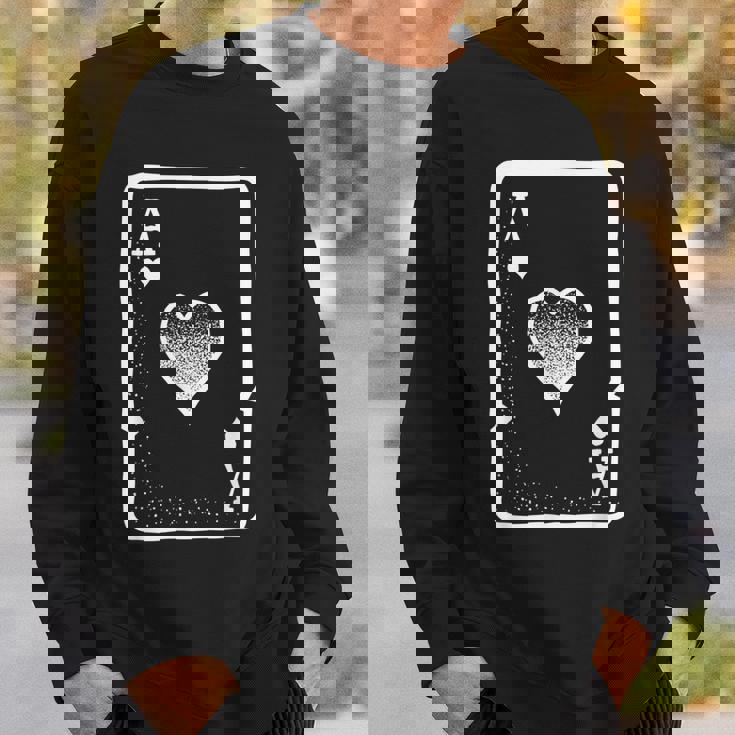 Ace Of Hearts Playing Cards Poker Halloween CostumeSweatshirt Gifts for Him