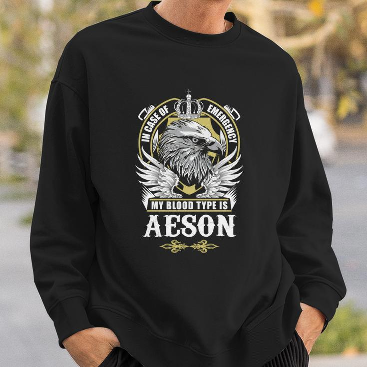 Aeson Name- In Case Of Emergency My Blood Sweatshirt Gifts for Him