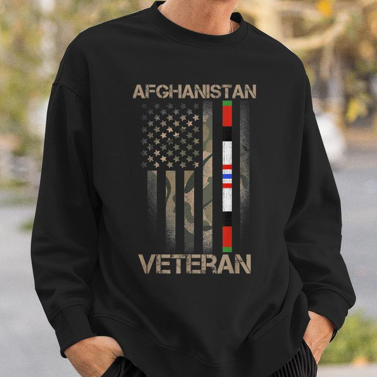 Afghanistan Veteran American Us Flag Proud Army Military Sweatshirt Gifts for Him