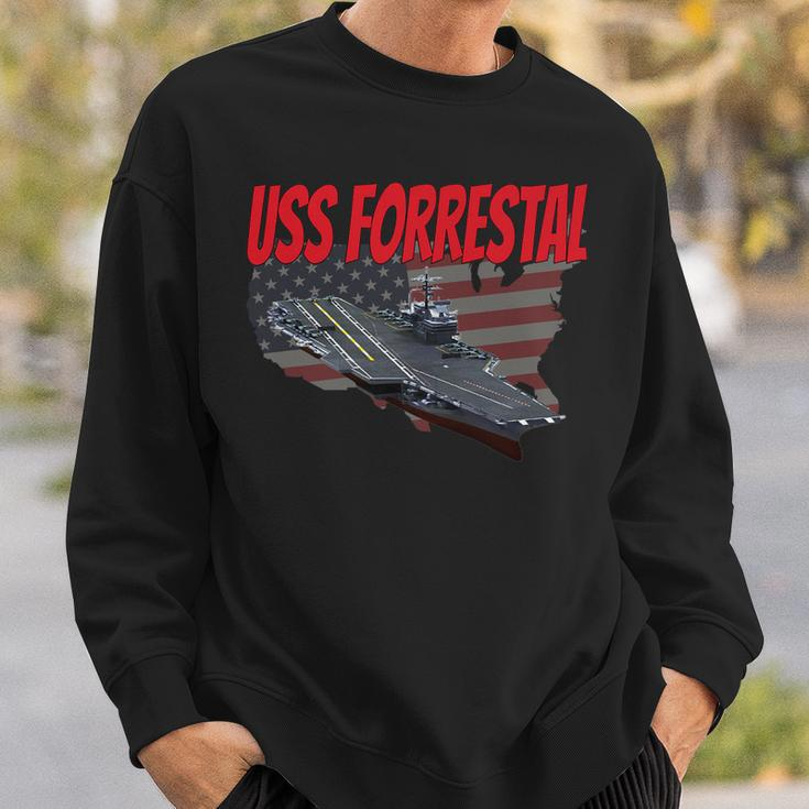 Aircraft Carrier Uss Forrestal Cv-59 For Grandpa Dad Son Sweatshirt Gifts for Him