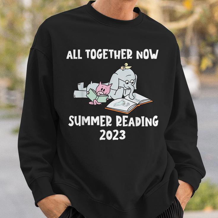 All Together Now Summer Reading Program 2023 Pig Elephant Sweatshirt Gifts for Him