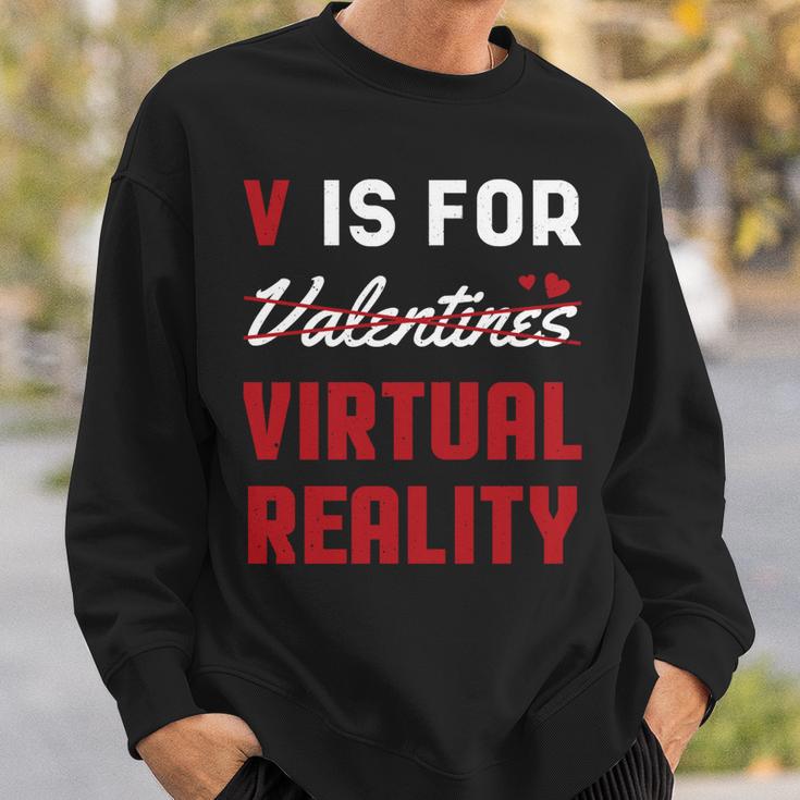 Alles Gute zum Valentinstag VR-Herz Sweatshirt, Liebe Tee für Paare Geschenke für Ihn