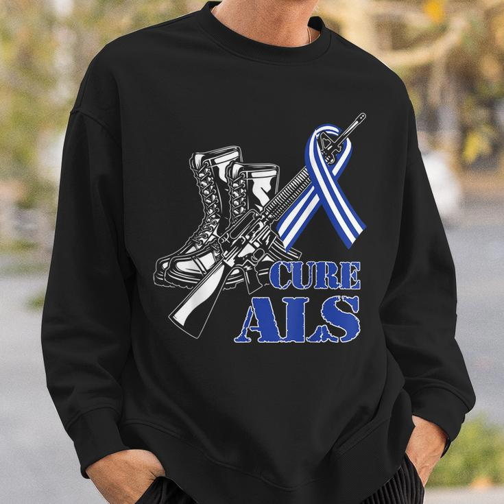 Als Awareness For Military Veteran Men Women Sweatshirt Graphic Print Unisex Gifts for Him