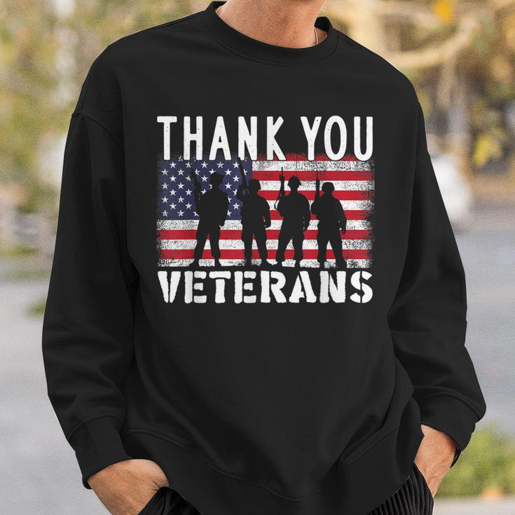 American Flag Thank You Veterans Proud Veteran Usa Day V2 Sweatshirt Gifts for Him