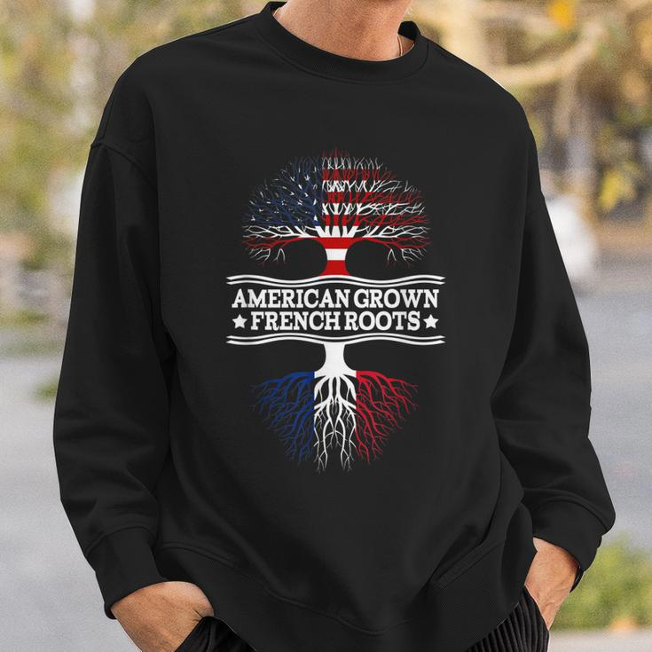 American Grown With French Roots Gift France Men Women Sweatshirt Graphic Print Unisex Gifts for Him