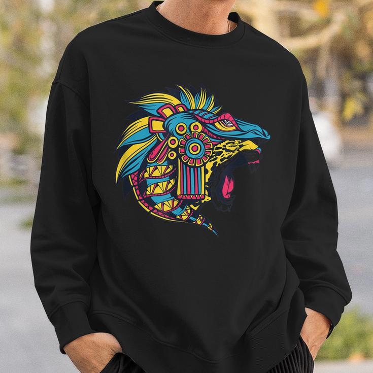 Ancient Ethnic Cheetah Aztec Art People Civilization Gift Men Women Sweatshirt Graphic Print Unisex Gifts for Him