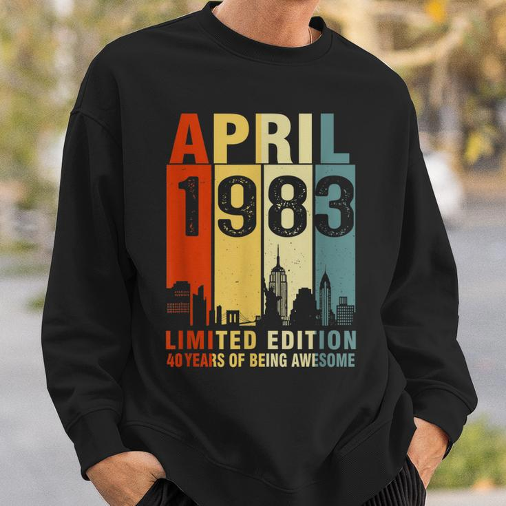 April 1983 Limited Edition 40 Years Of Being Awesome Sweatshirt Gifts for Him
