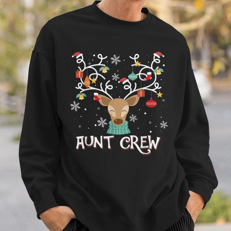Aunt Crew Weihnachtsmann Hut Rentier Passender Pyjama Sweatshirt Geschenke für Ihn