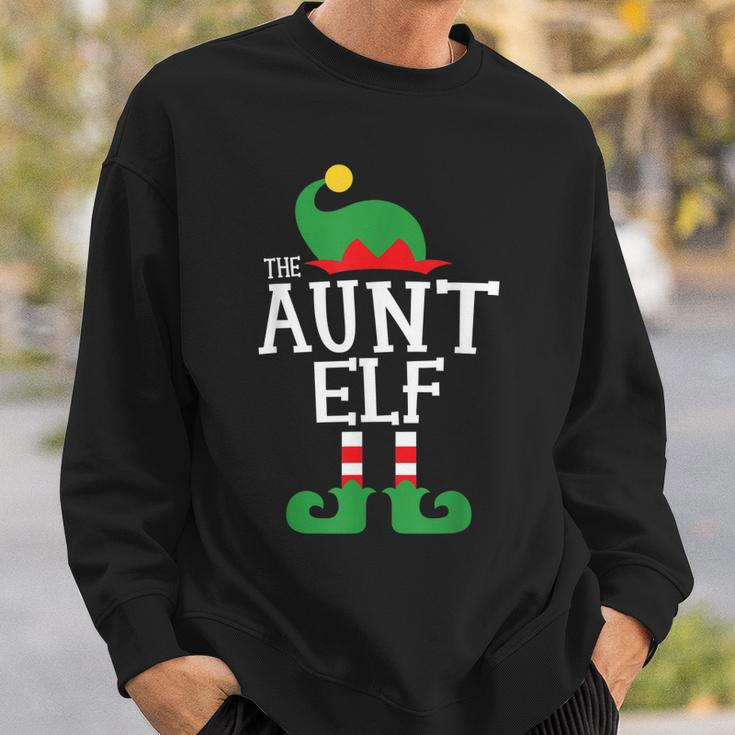 Aunt Elf Family Christmas Matching Top Men Women Sweatshirt Graphic Print Unisex Gifts for Him