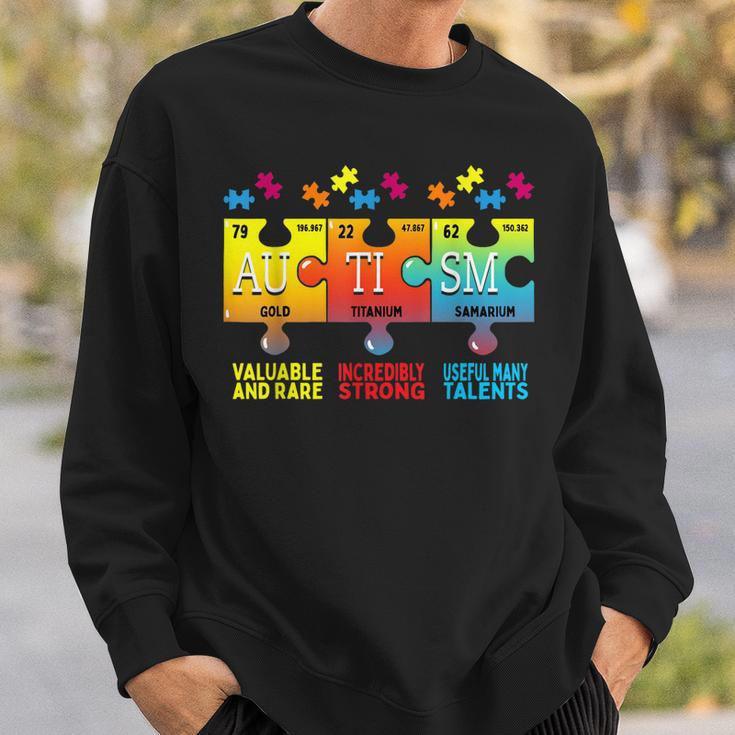 Autism Awareness Puzzle Chemical Elements Sweatshirt Gifts for Him