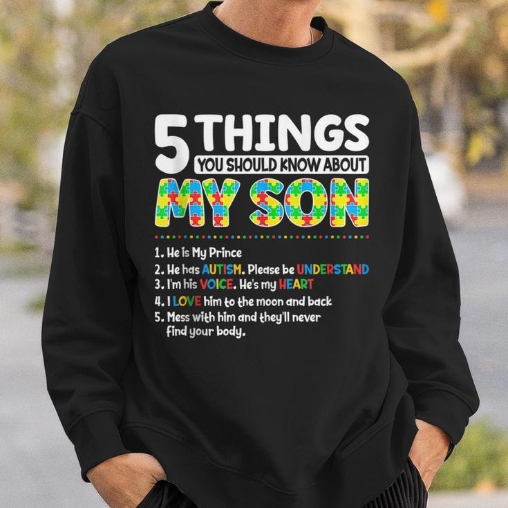 Autism Awareness Support Autism Son Kids Mom Dad Men Women Sweatshirt Gifts for Him