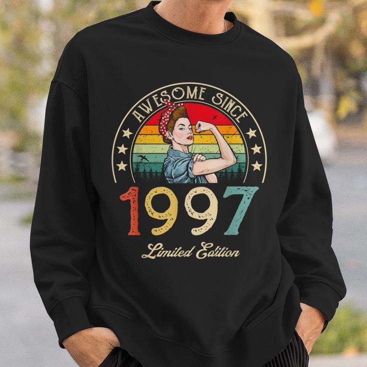 Awesome Since 1997 Vintage 1997 25Th Birthday 25 Years Old Sweatshirt Gifts for Him
