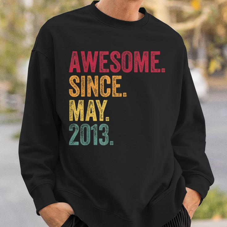 Awesome Since May 2013 8Th Birthday 8 Years Old Vintage Sweatshirt Gifts for Him