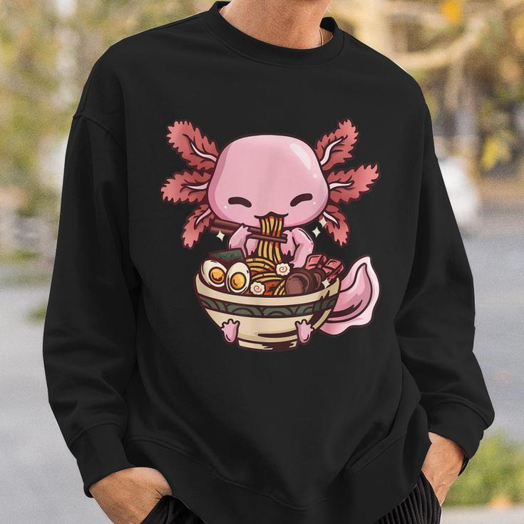Axolotl Ramen Anime Kawaii Eating Girls Ns Sweatshirt Gifts for Him