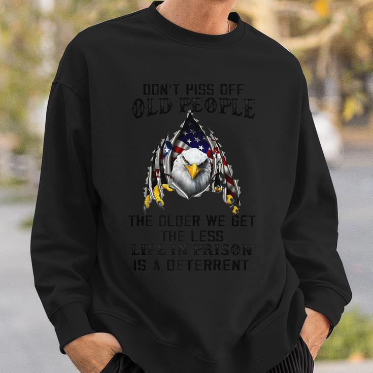Bald Eagle American Flag 4Th Of July Funny Old People Saying  Sweatshirt Gifts for Him