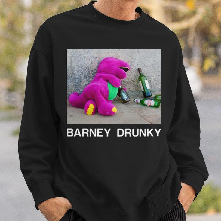 Barney Drunky Wine Bottle The Dinosaur Sweatshirt Gifts for Him