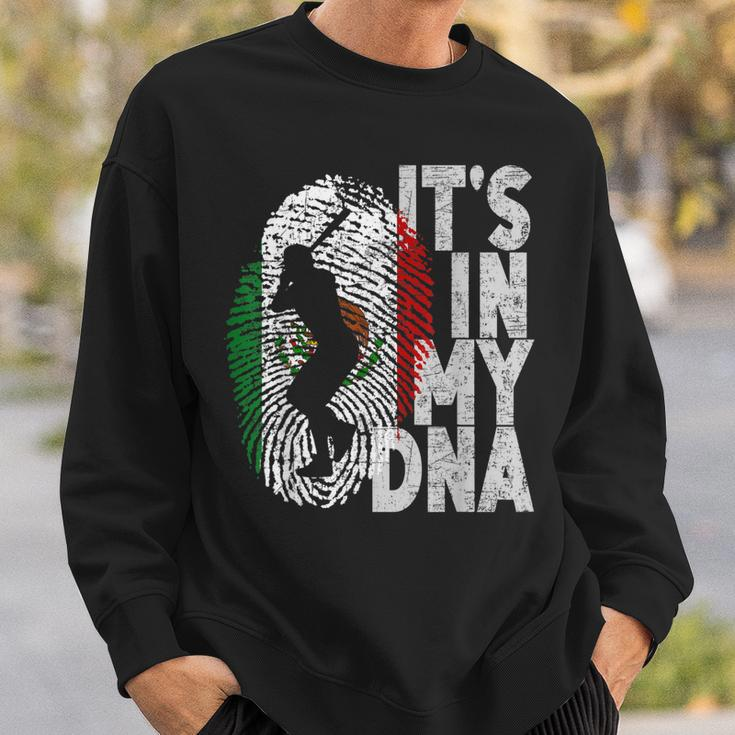 Baseball Mexican Its In My Dna Hispanic Flag Fingerprint Sweatshirt Gifts for Him