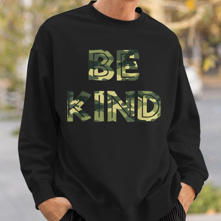 Be Kind Camo Military Antibullying Sweatshirt Gifts for Him