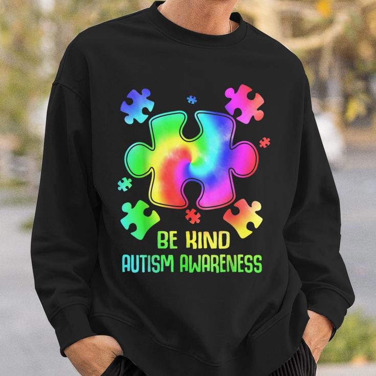Be Kind Puzzle Tie Dye Autism Awareness Toddler Kids Sweatshirt Gifts for Him