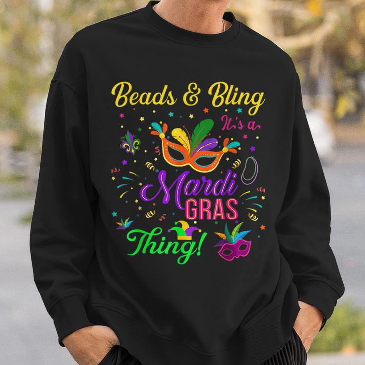 Beads And Bling Its A Mardi Gras Thing Beads Bling Festival Sweatshirt Gifts for Him