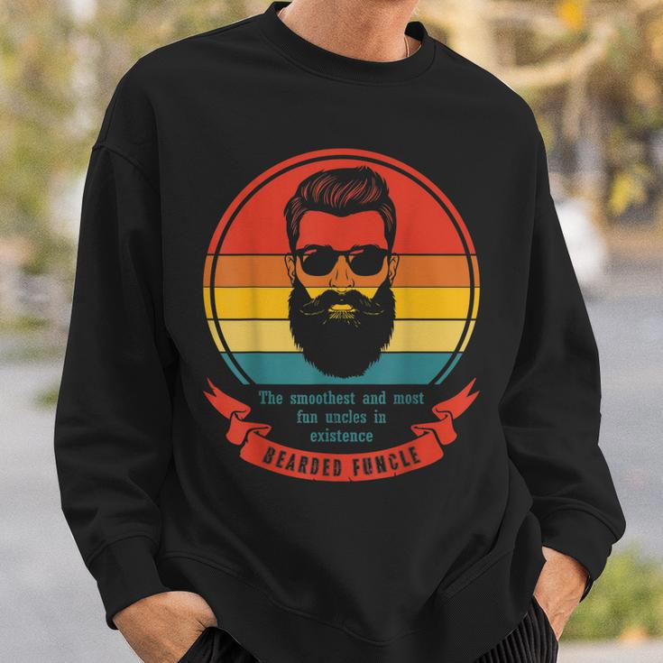 Bearded Funcle Funny Uncle Definition Distressed Vintage Sweatshirt Gifts for Him