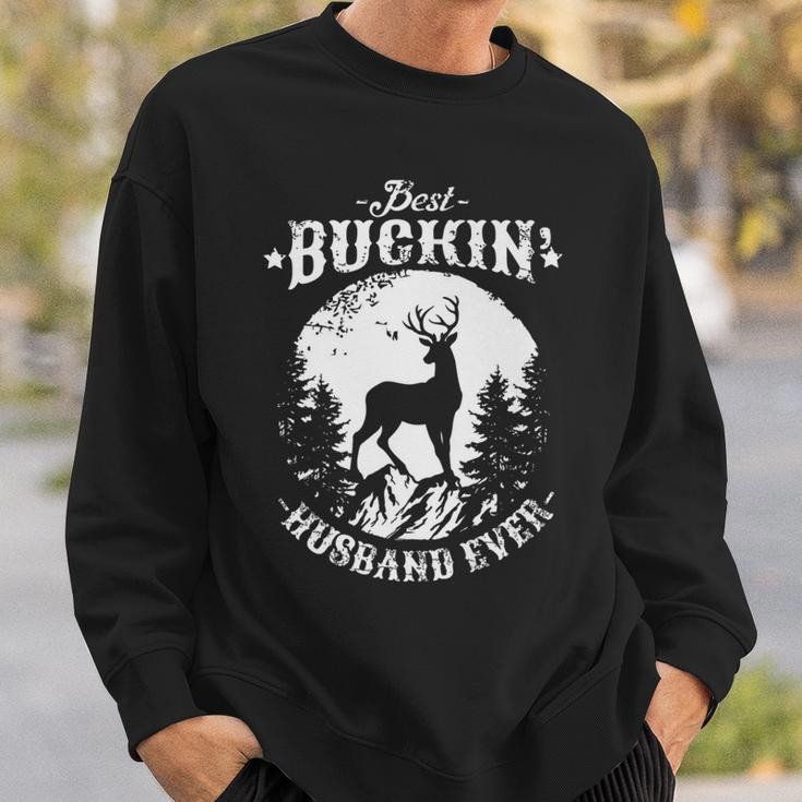 Best Buckin Husband Ever Deer Hunting Fathers Day Gift For Mens Sweatshirt Gifts for Him