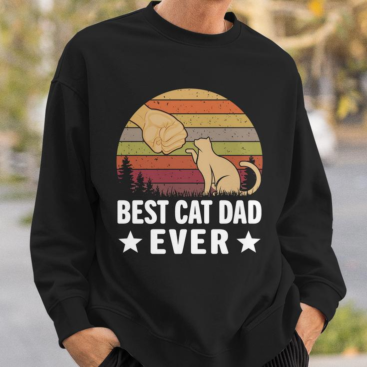Best Cat Dad Ever Funny Cute Retro Sweatshirt Gifts for Him