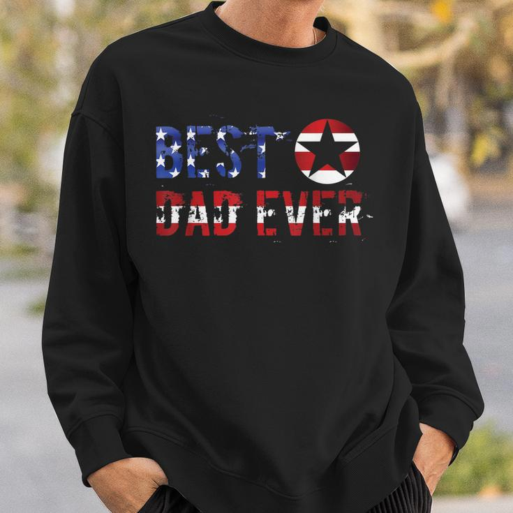 Best Dad Ever Patriotic Stars And Stripes Gift For Mens Sweatshirt Gifts for Him