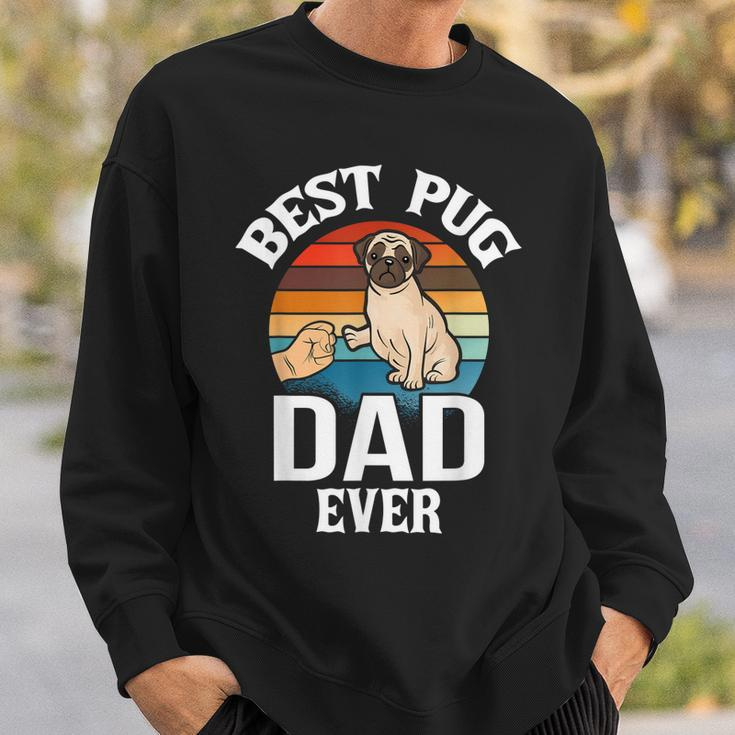 Best Dog Dad Ever Pug Retro Vintage V2 Sweatshirt Gifts for Him