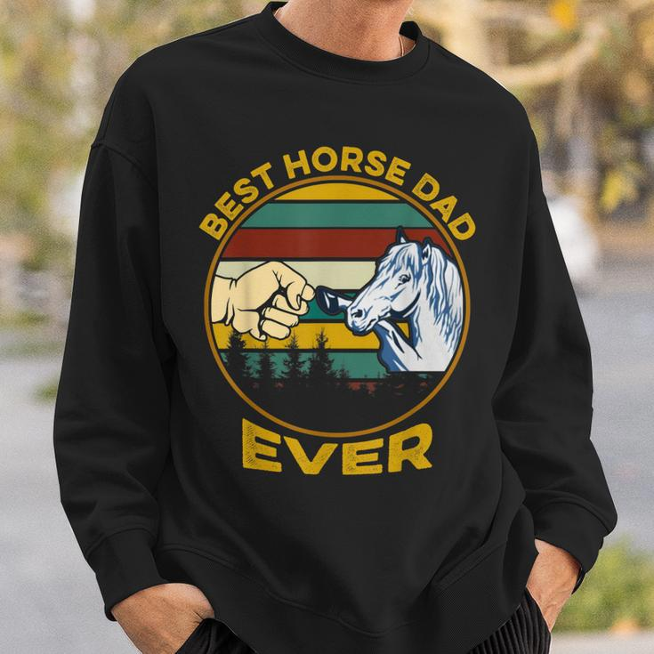 Best Horse Dad Ever Vintage Fathers Day Sweatshirt Gifts for Him