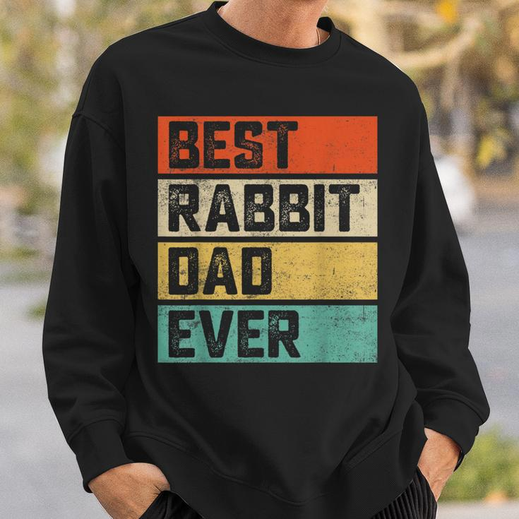 Best Rabbit Dad Ever Funny Rabbits Men Father Vintage Sweatshirt Gifts for Him