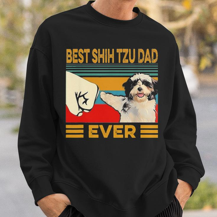 Best Shih Tzu Dad Ever Retro Vintage V2 Sweatshirt Gifts for Him
