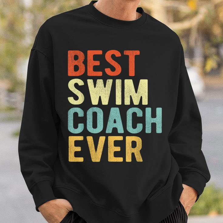 Best Swim Coach Ever Swimming Coach Swim Teacher Retro Sweatshirt Gifts for Him