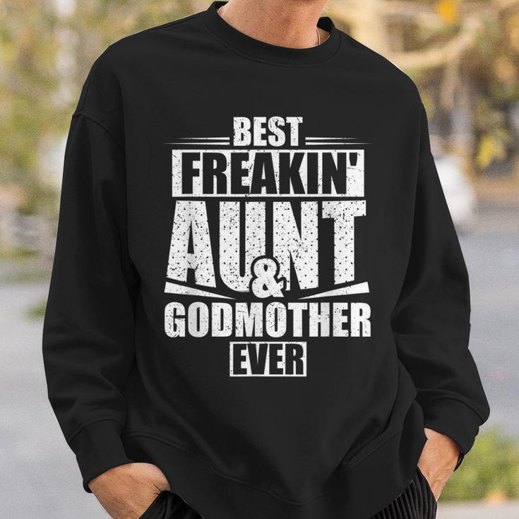 Beste Verdammte Tante Und Patin Retro Vintage Oma Sweatshirt Geschenke für Ihn