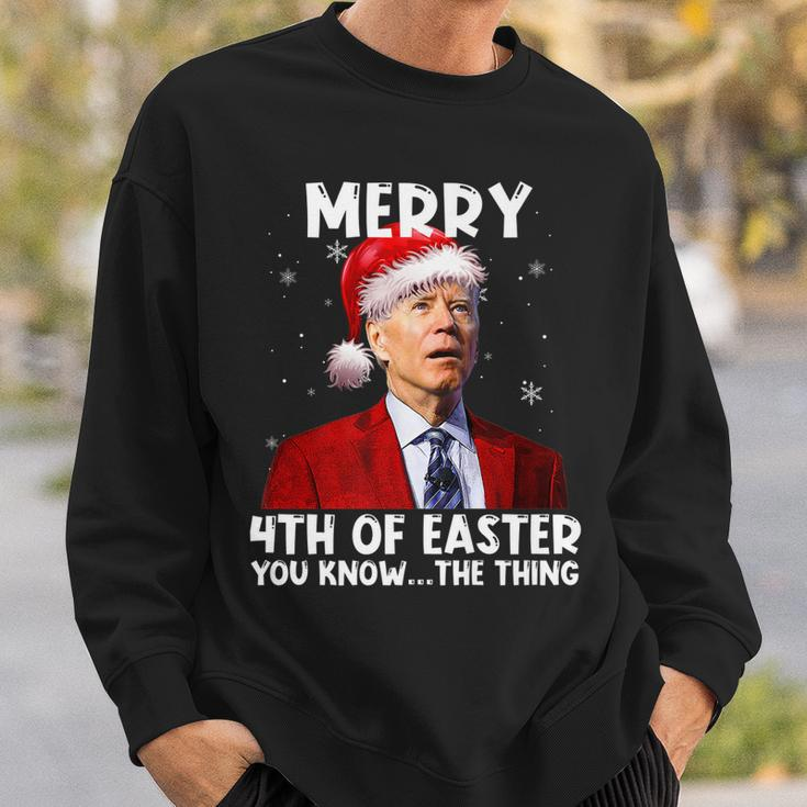 Biden Santa Christmas Merry 4Th Of Easter You Know The Thing Sweatshirt Gifts for Him